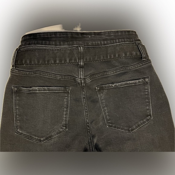 Vervet 29 Black Erika Stretch Mom Jeans | High Waist | Distressed | Tie Waist - Picture 3 of 16